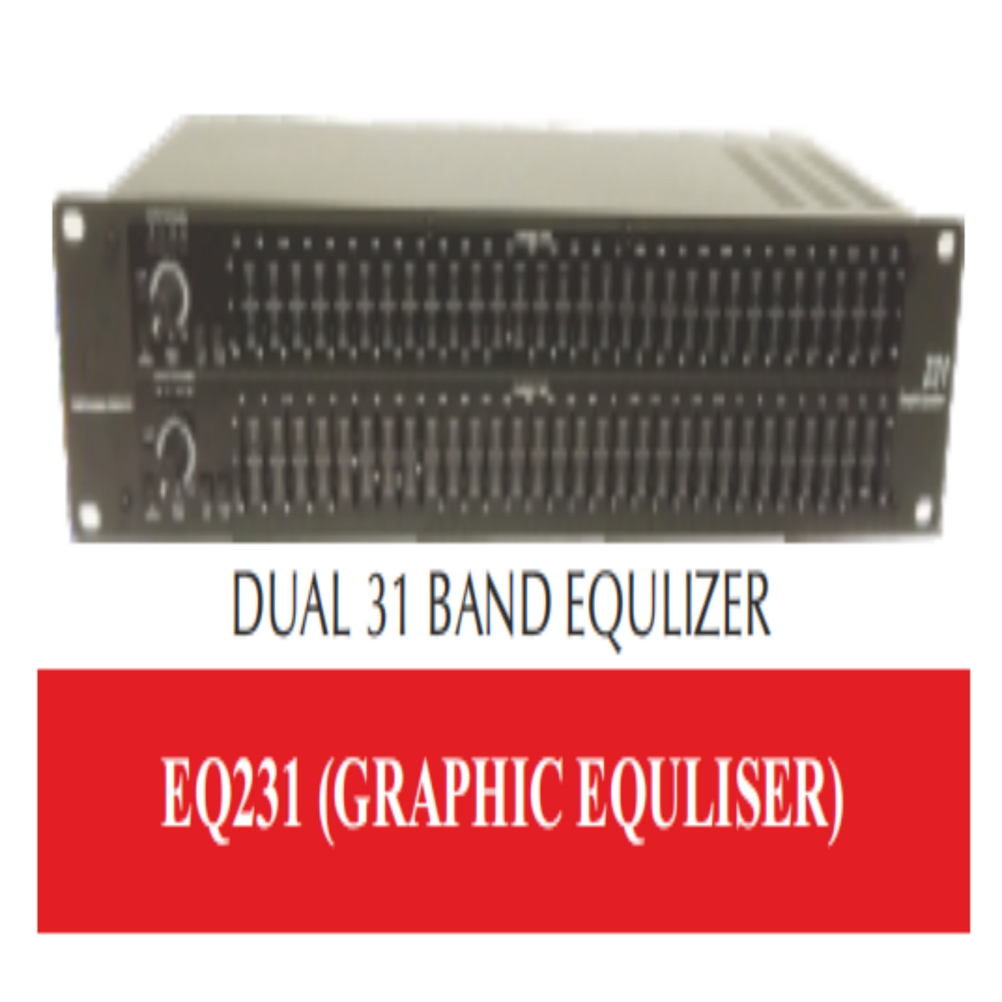 EQ231 Professional Dual 31-Band Graphic Equalizer – Rack Mount Audio EQ for PA & Live Sound