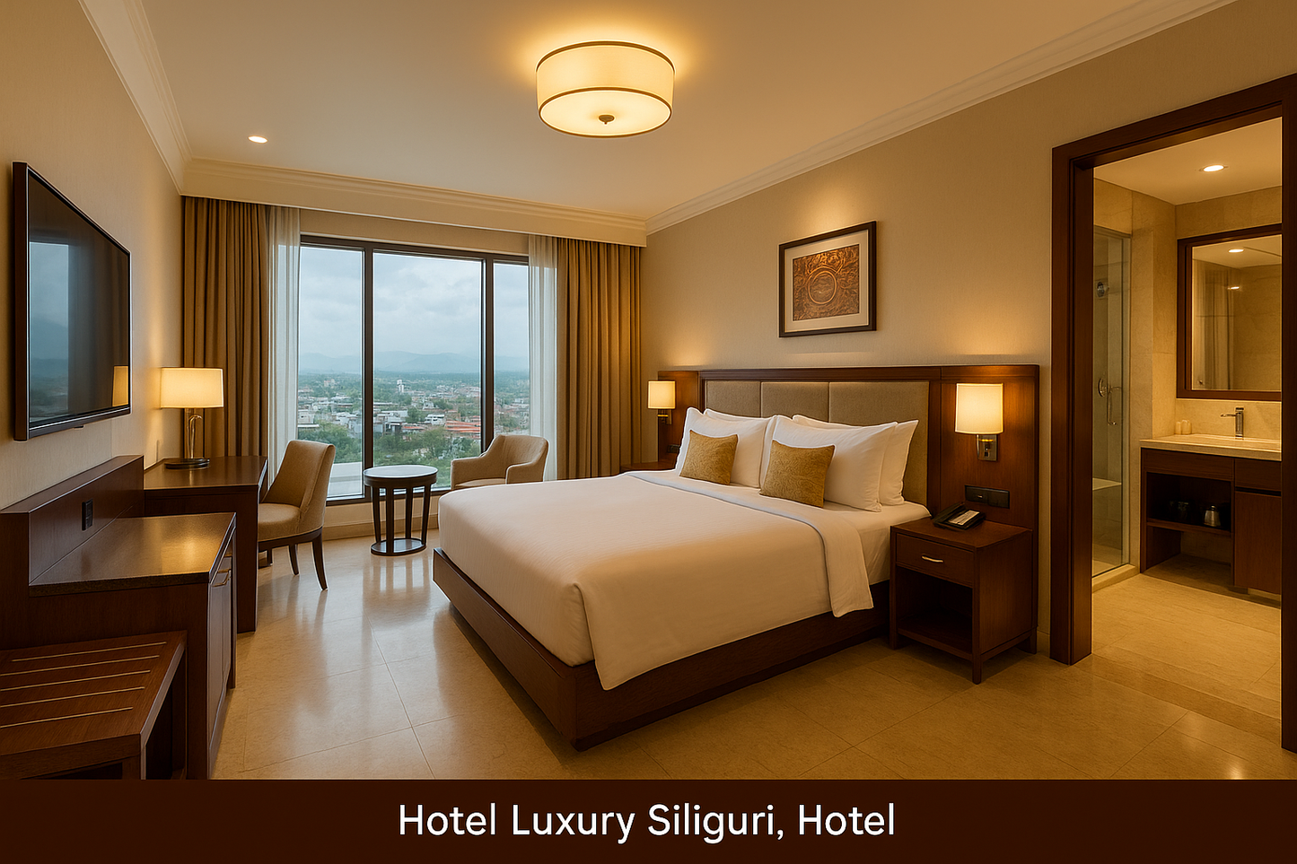 Deluxe Room at Hotel Luxury Siliguri
Spacious deluxe room in Siliguri with premium amenities.