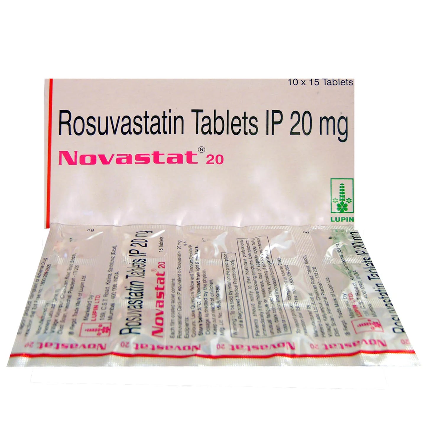 NOVASTAT 20MG TAB - Strip of 10 tablets