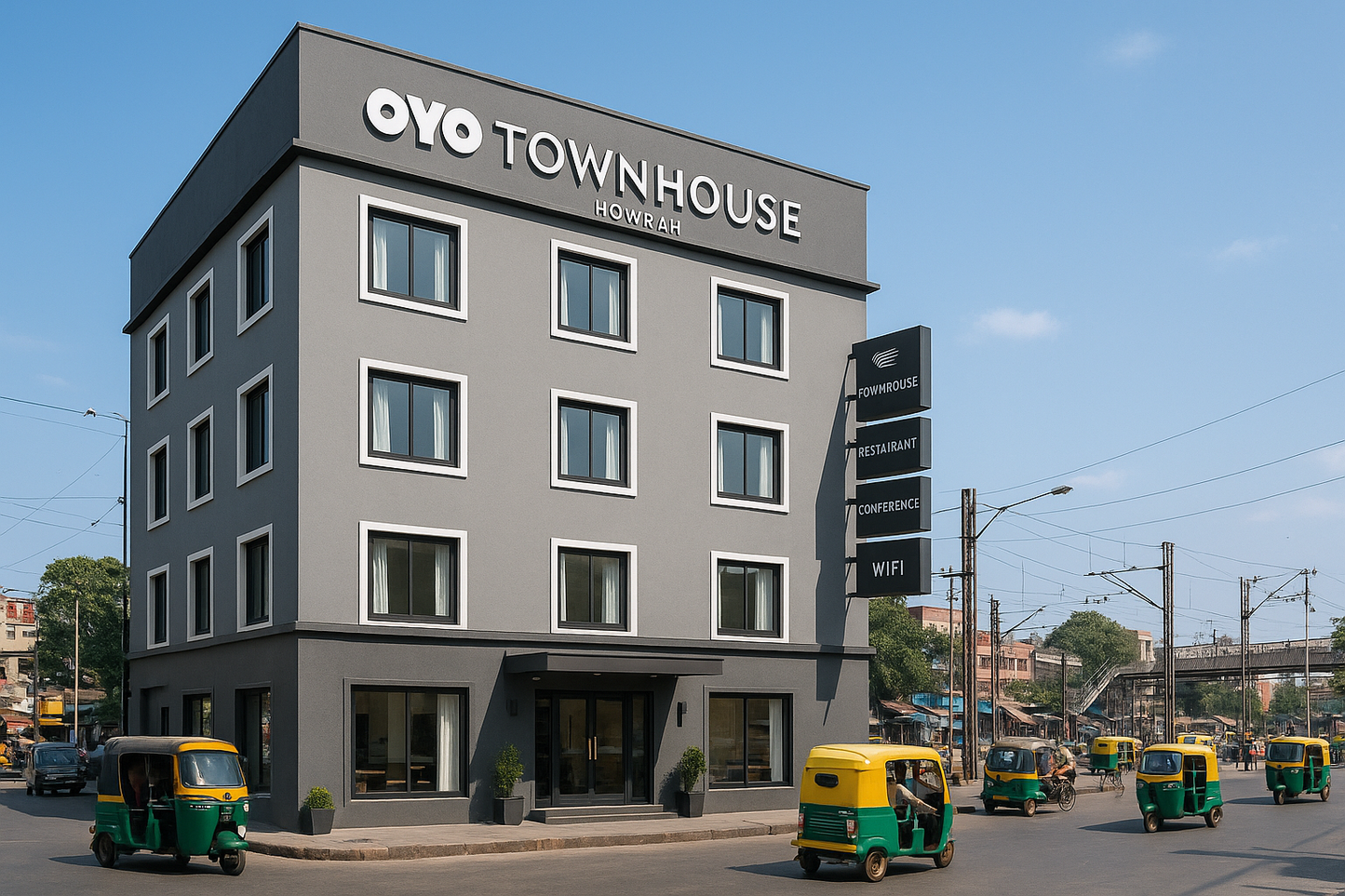 OYO Townhouse Howrah
Smart budget hotel with modern amenities, free Wi-Fi, and convenient location near Howrah Railway Station.