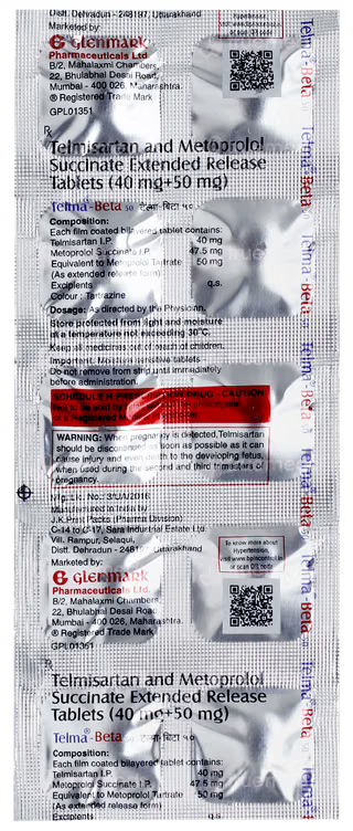 TELMA BETA 50 MG - Strip of 10 tablets