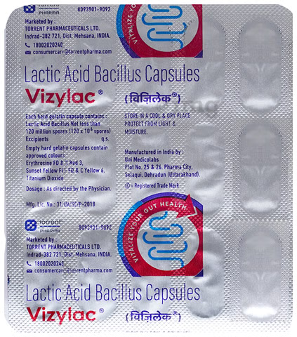VIZYLAC - Strip of 10 capsules