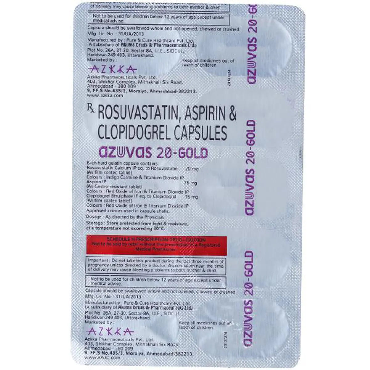 AZUVAS 20 TAB - Strip of 10 tablets