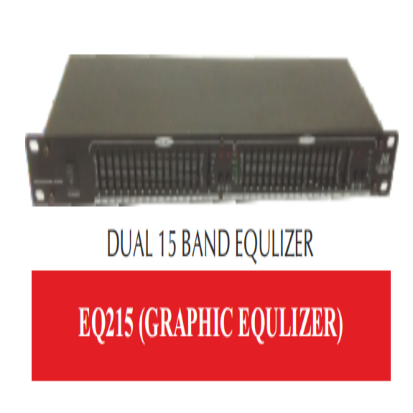 EQ215 Professional Dual 15-Band Graphic Equalizer – Rack Mount Audio EQ for PA & Live Sound