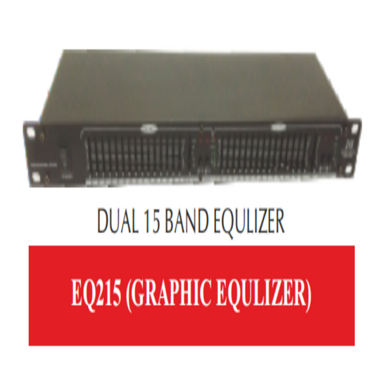 EQ215 Professional Dual 15-Band Graphic Equalizer – Rack Mount Audio EQ for PA & Live Sound