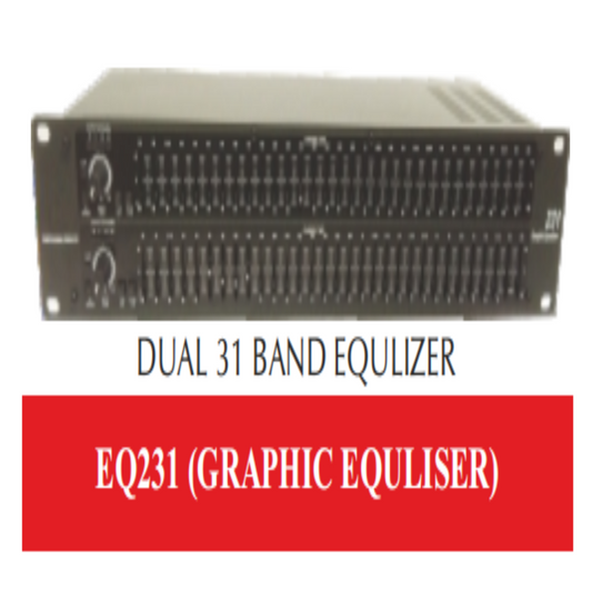 EQ231 Professional Dual 31-Band Graphic Equalizer – Rack Mount Audio EQ for PA & Live Sound