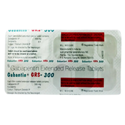 GABANTIN GRS 300MG - Strip of 10 tablets