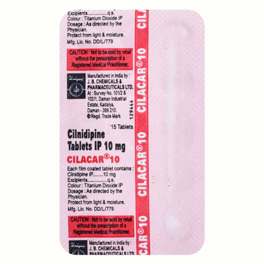 CILACAR 10 TAB 15 S - Strip of 15 tablets