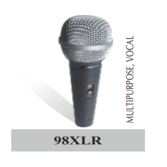 UNEFEX , 98XLR Professional Wired Microphone – Multipurpose Vocal & PA Mic (XLR Output),98XLR Wired Vocal Microphone – XLR