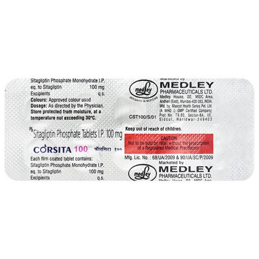CORSITA-100MG TAB - Strip of 10 tablets