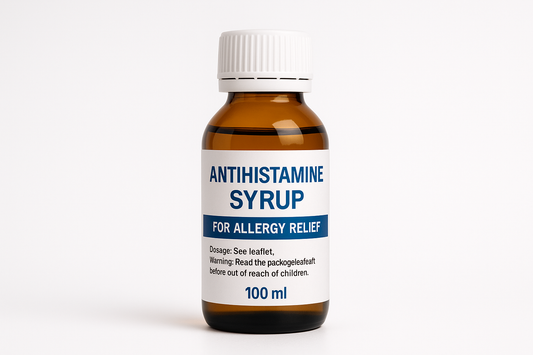 Antihistamine Syrup for allergy relief, 100ml.