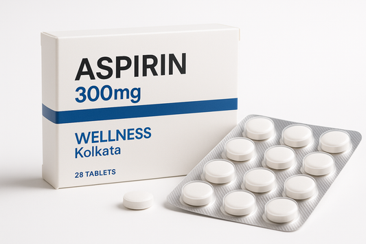 Aspirin Tablets from Wellness Kolkata\
Aspirin tablets for pain relief, 300mg.\
