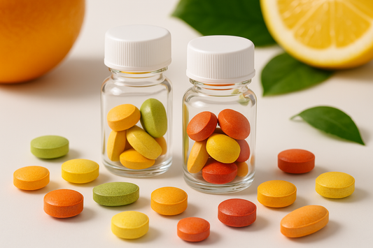 Daily multivitamin tablets for health.