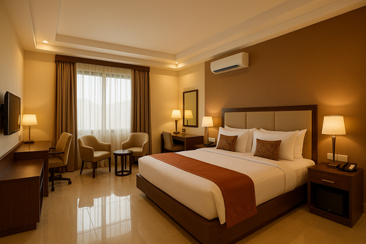 Deluxe Room at Hotel Pearl Durgapur
Spacious deluxe room in Durgapur with modern amenities.
