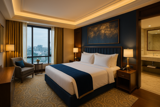 Deluxe Room at Hotel Sapphire Kolkata 
Luxurious deluxe room in Kolkata with premium amenities.
