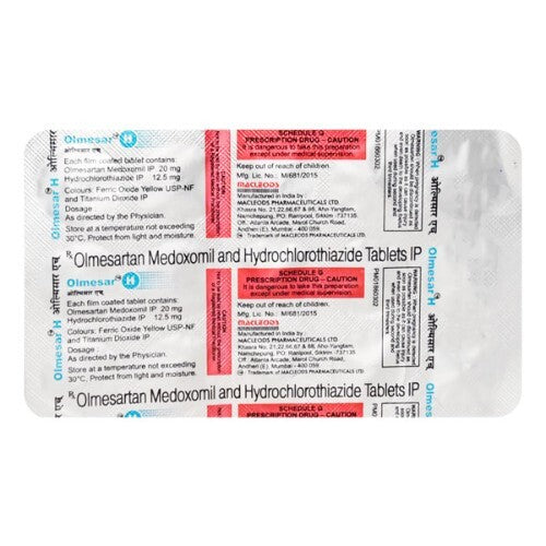 OLMESAR H 20 - Strip of 10 tablets
