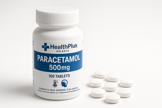 Paracetamol Tablets from HealthPlus Kolkata\
Pain relief tablets for fever and headaches.\

