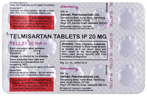 TELLZY 20 TAB - Strip of 10 tablets