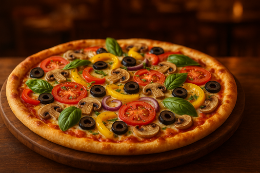 Veg Pizza at Flavors Restaurant Siliguri\
Fresh vegetable pizza with cheese and herbs.\
