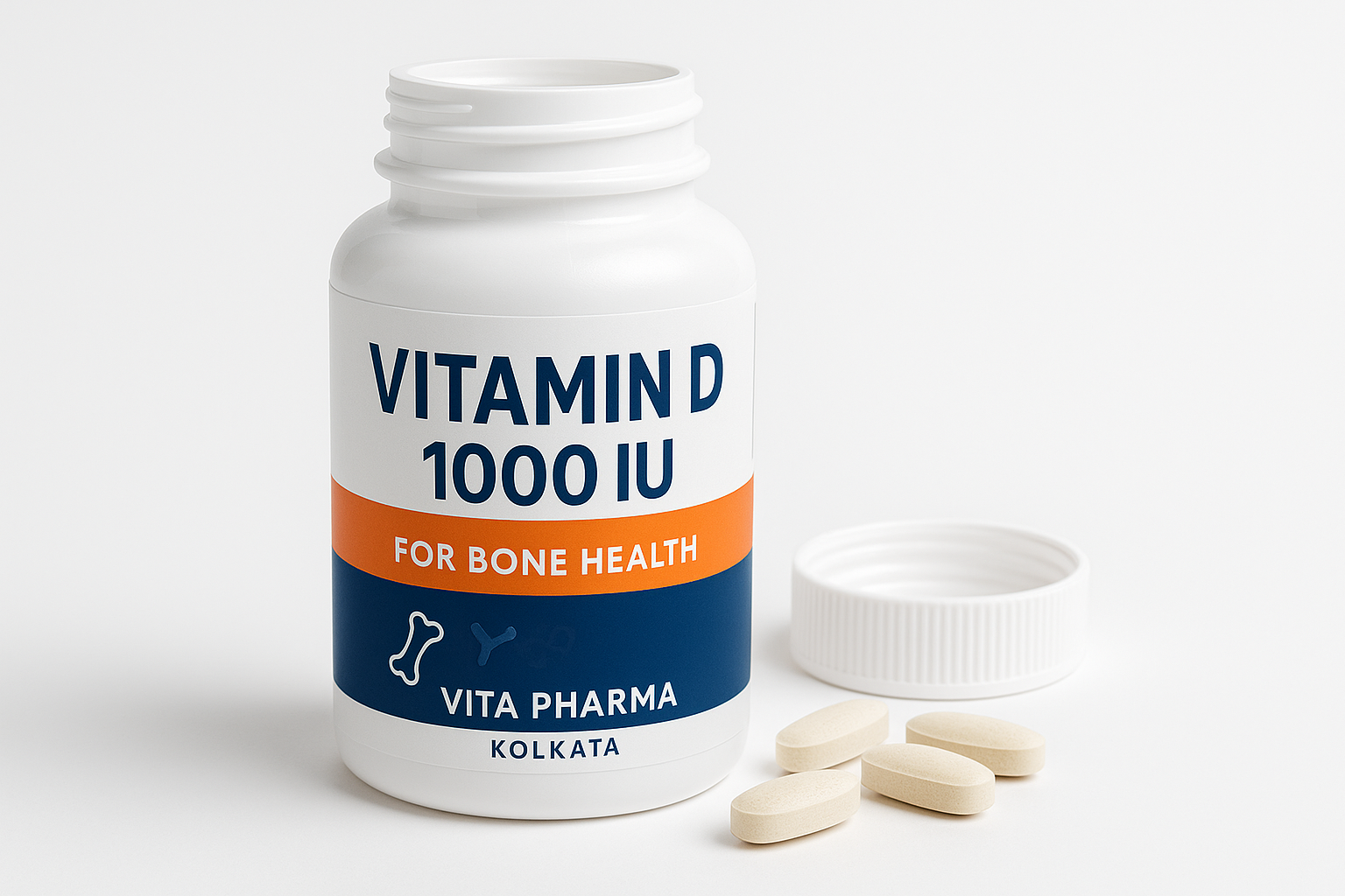 Vitamin D Tablets from Vita Pharma Kolkata\
Vitamin D for bone health, 1000 IU.\
