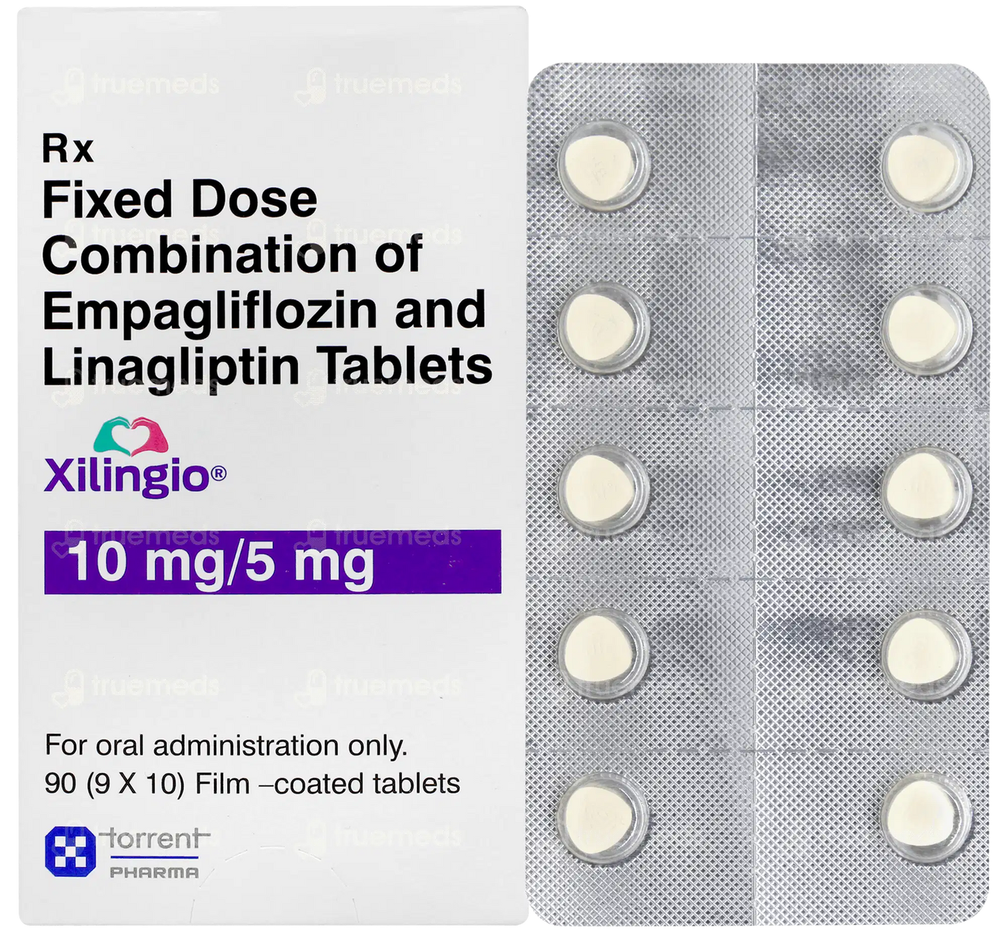 XILINGIO 10/5MG - Strip of 10 tablets